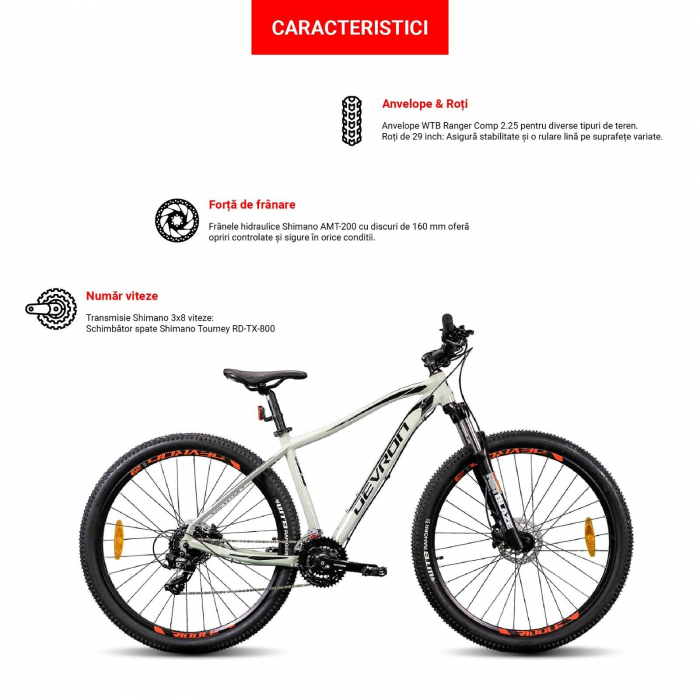 Bicicleta MTB-HT 29" DEVRON Riddle RM1.9, cadru aluminiu, manete secventiale, frane hidraulice, 24 viteze [11]