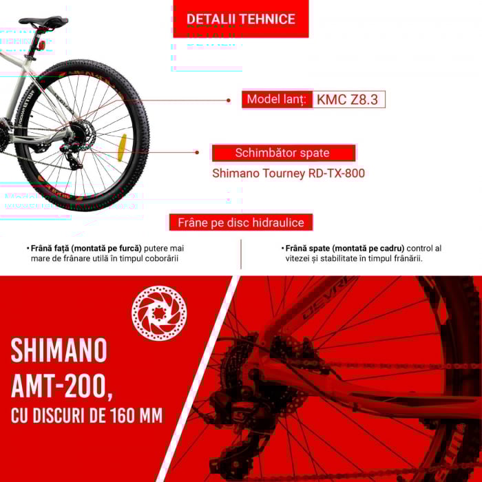 Bicicleta MTB-HT 29" DEVRON Riddle RM1.9, cadru aluminiu, manete secventiale, frane hidraulice, 24 viteze [10]