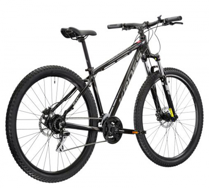 Bicicleta MTB-HT 29" KROSS Hexagon 6.0, cadru aluminiu 21", manete secventiale, frane hidraulice, 24 viteze, negru/gri [3]