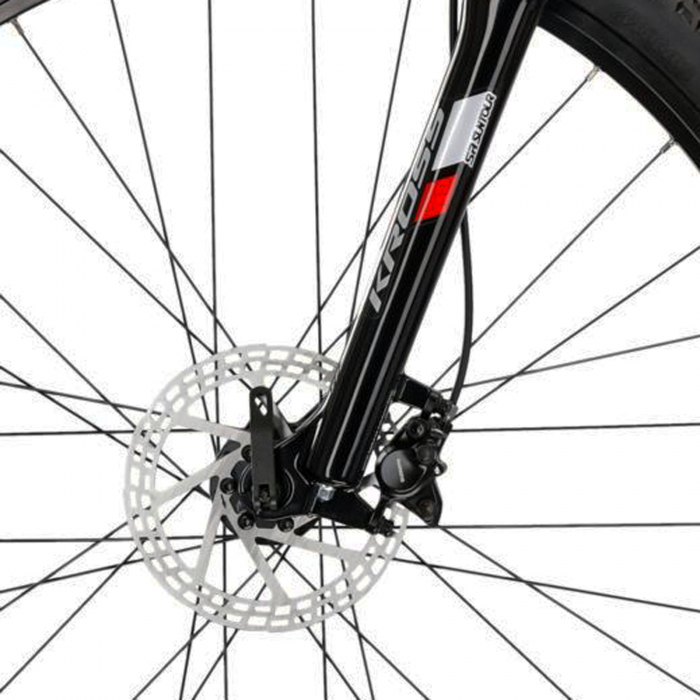 Bicicleta MTB-HT 29" KROSS Hexagon 5.0, cadru aluminiu 17", manete secventiale, frane hidraulice, 24 viteze, rosu/alb [6]