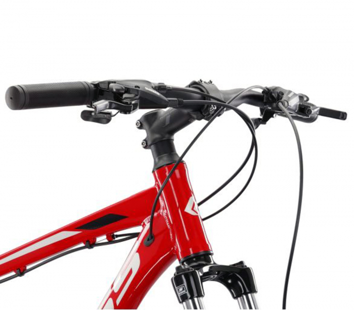 Bicicleta MTB-HT 29" KROSS Hexagon 5.0, cadru aluminiu 17", manete secventiale, frane hidraulice, 24 viteze, rosu/alb [7]