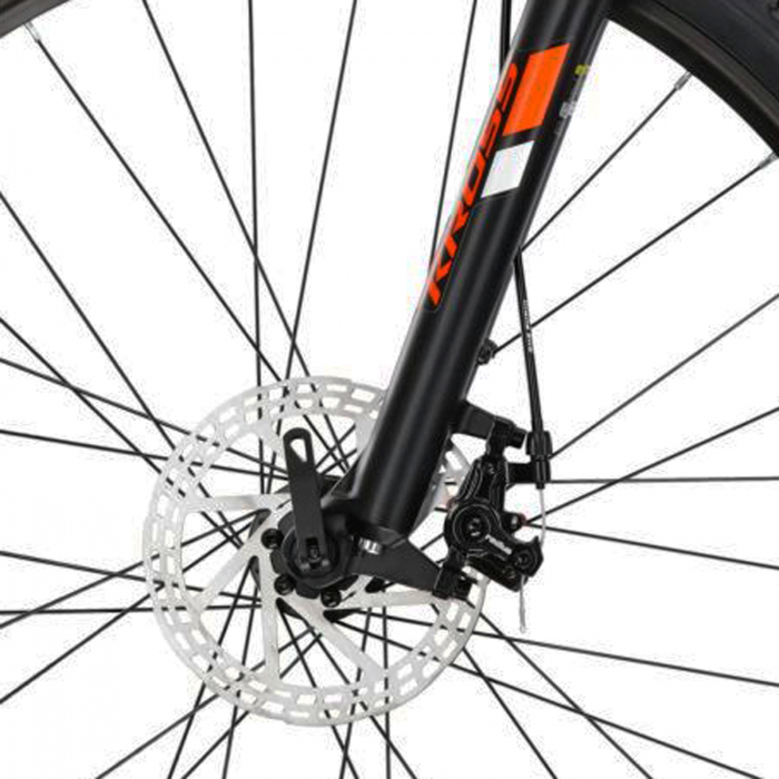 Bicicleta MTB-HT 27.5" KROSS Hexagon 3.0, cadru aluminiu 19", manete secventiale, frane disc, 21 viteze, albastru/portocaliu [6]