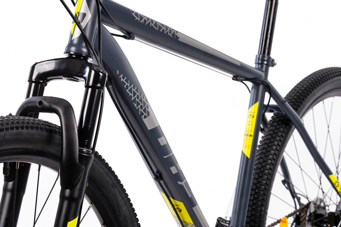 Bicicleta MTB-HT 29" TERRANA 2905, cadru otel 19.5", frane disc, 21 viteze, gri [3]