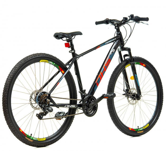 Bicicleta MTB-HT 29" TERRANA 2905, cadru otel, manete revoshift, frane disc, 21 viteze [3]