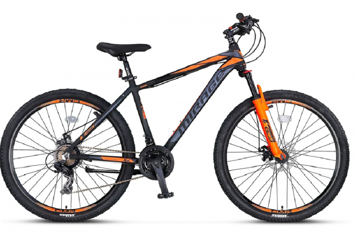 Bicicleta MTB-HT 29" UMIT Mirage 2D, cadru aluminiu 20", frane mecanice, 21 viteze, antracit/portocaliu [1]
