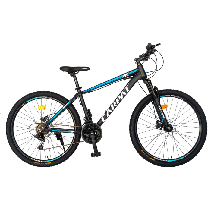 Bicicleta MTB-HT Acura, 21 viteze, Cadru Aluminiu, Roti 27.5 Inch, Frane Hidraulice, Carpat C2799H, culoare Negru/Albastru/Alb [1]