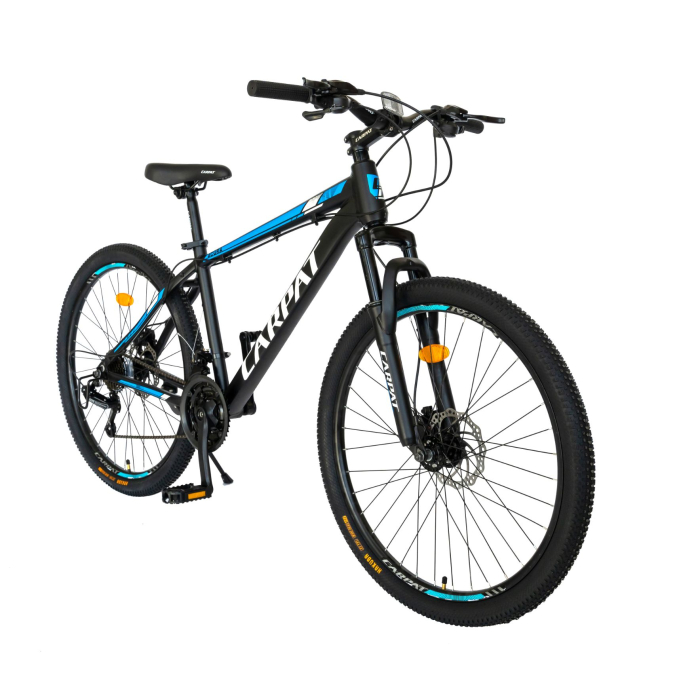 Bicicleta MTB-HT Acura, 21 viteze, Cadru Aluminiu, Roti 27.5 Inch, Frane Hidraulice, Carpat C2799H, culoare Negru/Albastru/Alb [2]