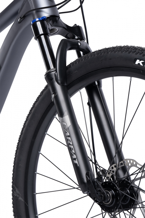 Bicicleta MTB-HT Carpat Pro Teen C27472A 27", Cadru Aluminiu, 21 Viteze, Echipare Shimano, Frane Disc Mecanice, Cabluri Integrate, Gri/Negru [8]