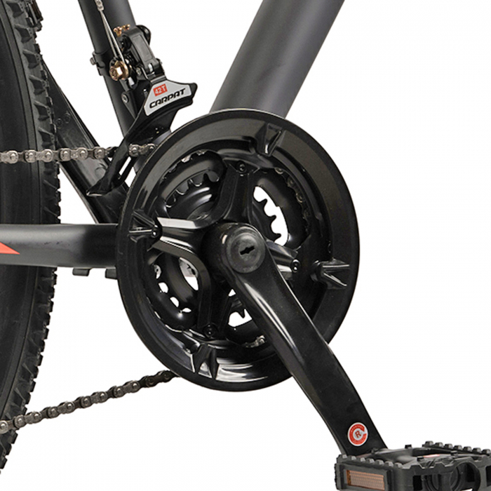 ﻿﻿Bicicleta MTB-HT 29" VELORS Challenge 2.9, cadru otel 18", manete secventiale, frane disc, 21 viteze, gri/portocaliu [8]