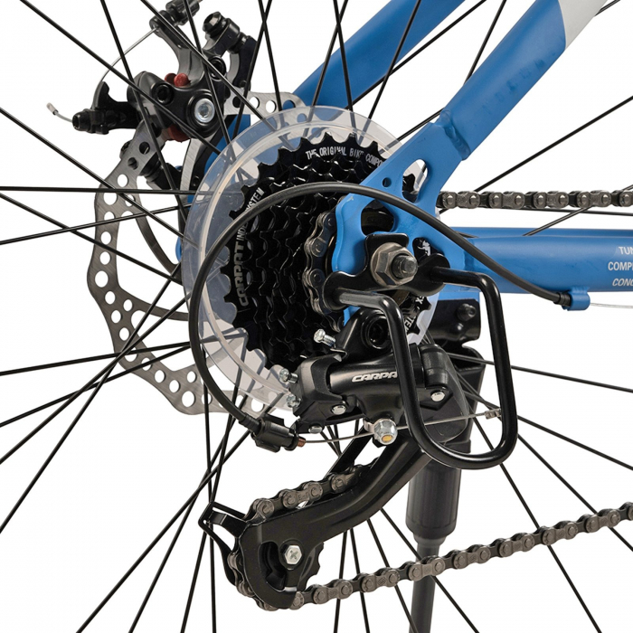 Bicicleta MTB-HT 27.5" VELORS Genius 2.7, cadru otel 18", frane disc, manete secventiale, 21 viteze, albastru/alb [9]