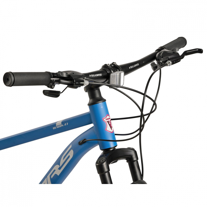 Bicicleta MTB-HT 27.5" VELORS Genius 2.7, cadru otel 18", frane disc, manete secventiale, 21 viteze, albastru/alb [5]