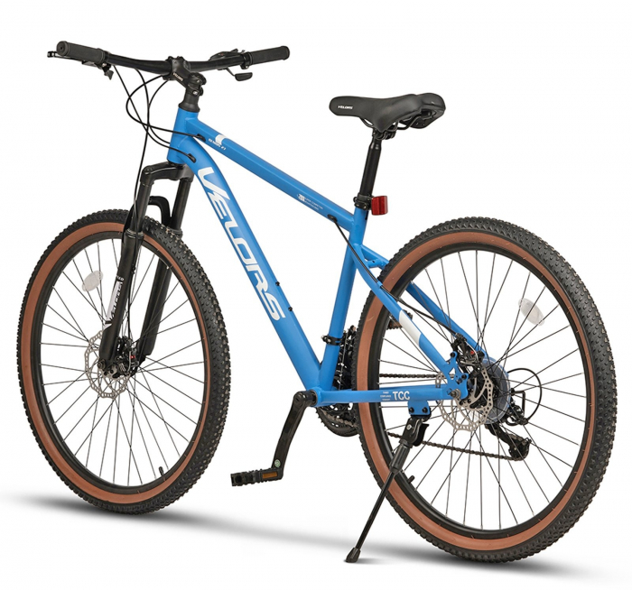Bicicleta MTB-HT 27.5" VELORS Genius 2.7, cadru otel 18", frane disc, manete secventiale, 21 viteze, albastru/alb [3]
