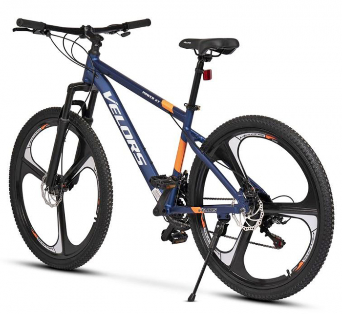 Bicicleta MTB-HT 27.5" VELORS Power 2.7, cadru aluminiu 17", jante magneziu, manete secventiale, frane disc, 21 viteze, albastru/portocaliu [3]