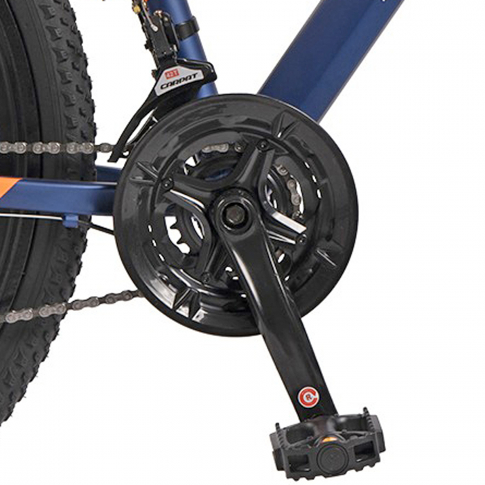 Bicicleta MTB-HT 27.5" VELORS Power 2.7, cadru aluminiu 17", jante magneziu, manete secventiale, frane disc, 21 viteze, albastru/portocaliu [8]