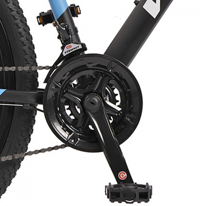 Bicicleta MTB-HT 27.5" VELORS Power 2.7, cadru aluminiu 17", jante magneziu, manete secventiale, frane disc, 21 viteze, negru/albastru [8]