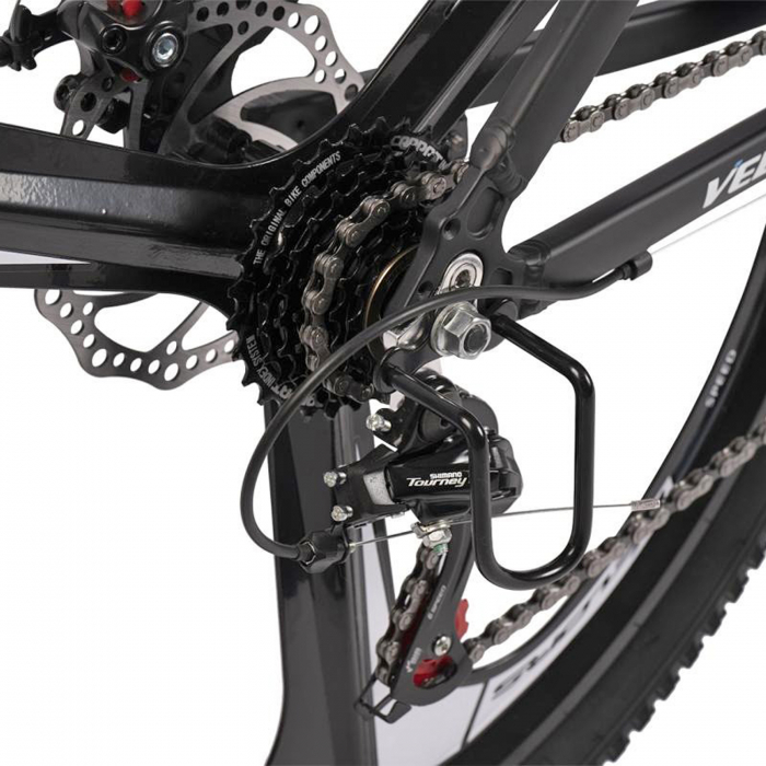 Bicicleta MTB-HT 27.5" VELORS Power 2.7, cadru aluminiu 17", jante magneziu, manete secventiale, frane disc, 21 viteze, negru/albastru [9]