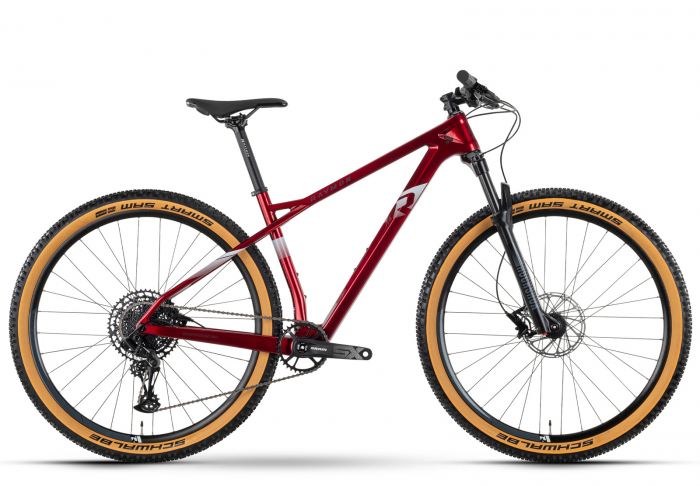 Bicicleta MTB-HT 29" RAYMON HardRay 7.0, cadru carbon 18.5", manete secventiale, frane hidraulice, 12 viteze, rosu [2]