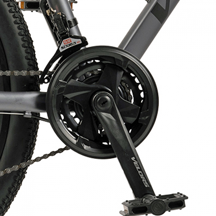 Bicicleta MTB-HT 26" VELORS Rambler, cadru otel 17", manete secventiale, frane disc, 21 viteze, gri/negru [9]