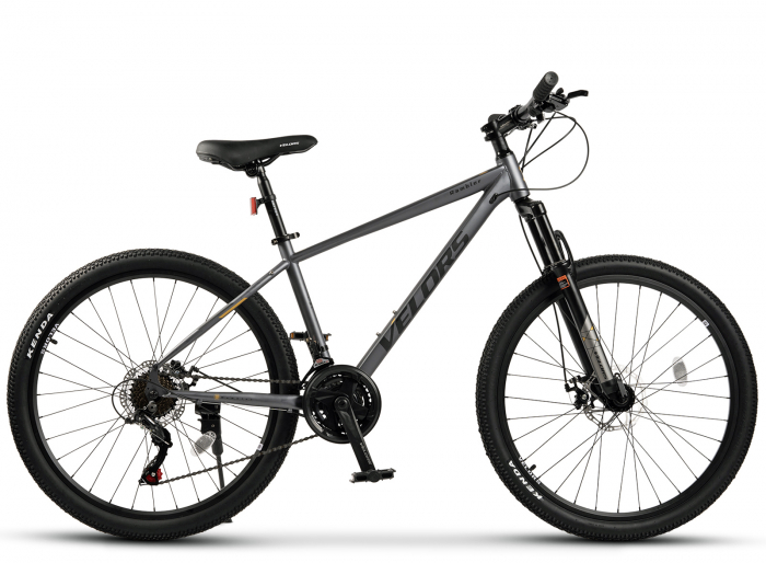 Bicicleta MTB-HT 26" VELORS Rambler, cadru otel 17", manete secventiale, frane disc, 21 viteze, gri/negru [2]