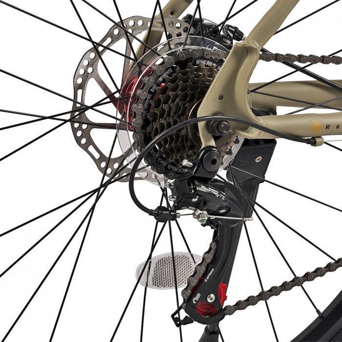 Bicicleta MTB-HT 27.5" VELORS Rambler, cadru otel 18", manete secventiale, frane disc, 21 viteze, olive/negru [7]