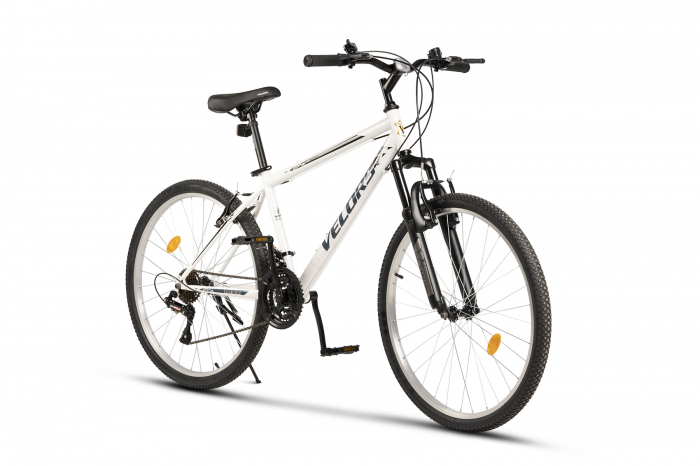 Bicicleta MTB Velors Rockstar V26204B 26", Alb/Negru [2]