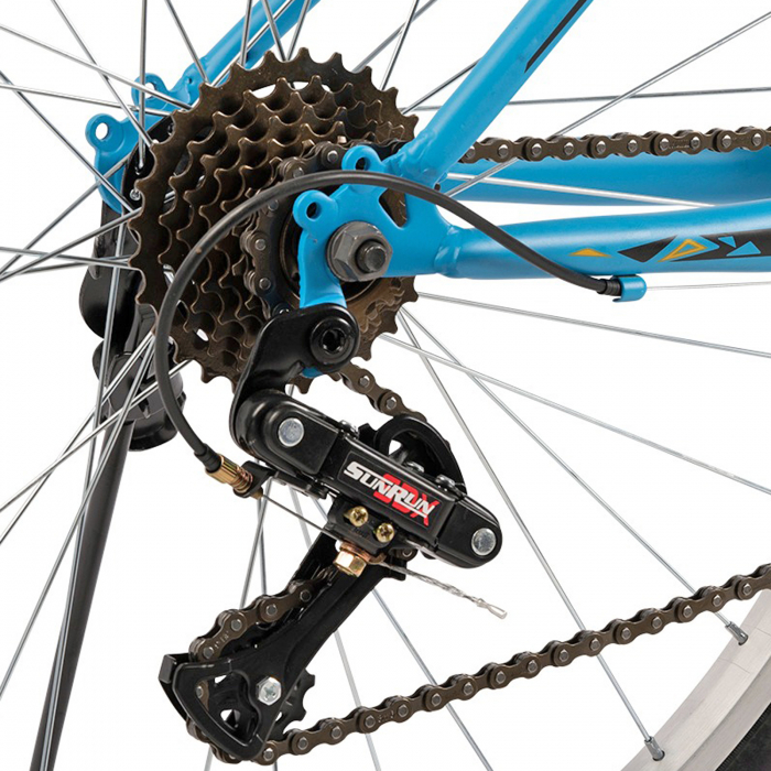 Bicicleta MTB-HT 26" VELORS Rockstar, cadru otel 17", manete index, frane V-Brake, 21 viteze, albastru [7]