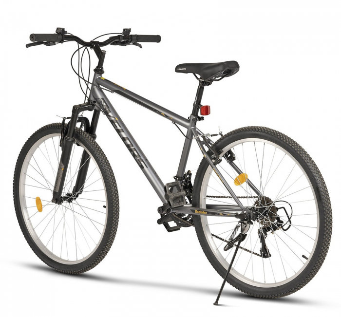 Bicicleta MTB-HT 26" VELORS Rockstar, cadru otel 17", manete index, frane V-Brake, 21 viteze, gri/negru [3]