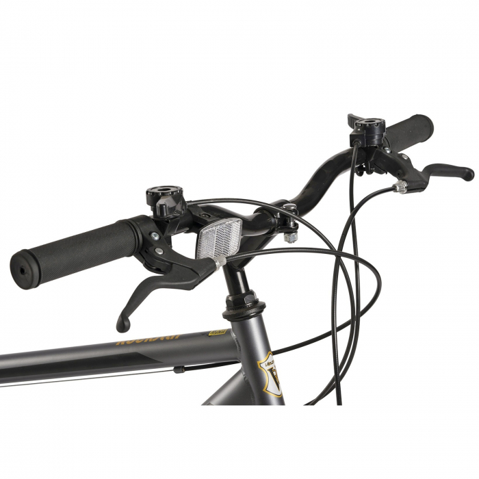 Bicicleta MTB-HT 26" VELORS Rockstar, cadru otel 17", manete index, frane V-Brake, 21 viteze, gri/negru [5]