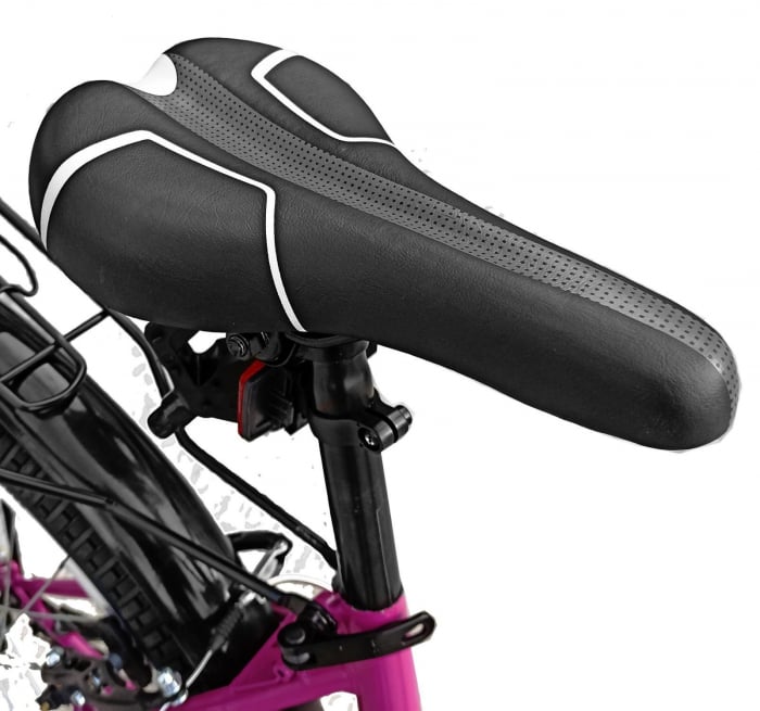 Bicicleta oras 24" RDB Matița, cadru otel 15", frane Disc/V-Brake, 21 viteze, roz [8]