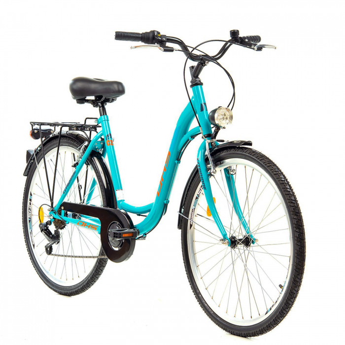 Bicicleta oras 26" DHS Citadinne 26034, cadru otel 19", frane V-Brake, 6 viteze [2]