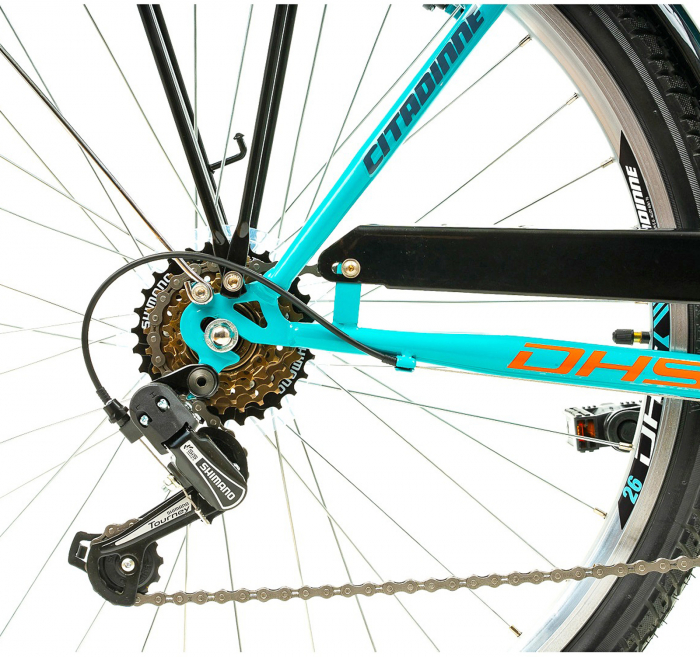 Bicicleta oras 26" DHS Citadinne 26034, cadru otel 19", frane V-Brake, 6 viteze [7]
