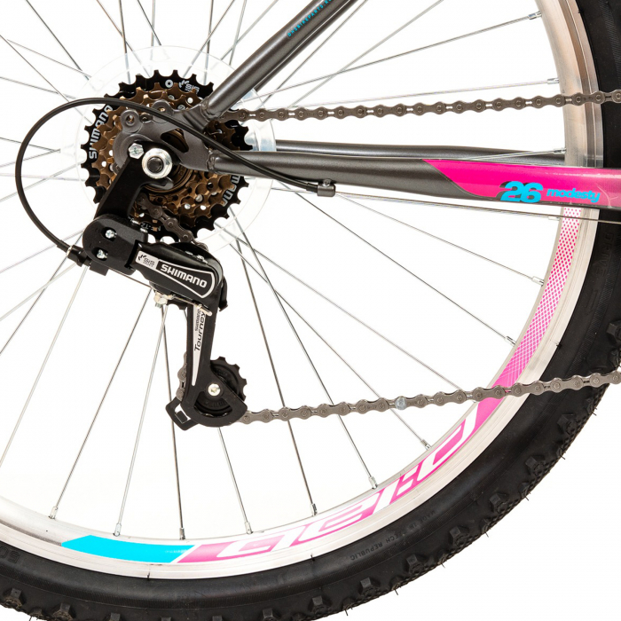 Bicicleta oras 26" DHS Modesty, cadru otel 16.5", manete revoshift,  frane V-Brake, 18 viteze [9]