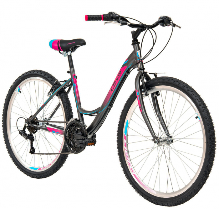 Bicicleta oras 26" DHS Modesty, cadru otel 16.5", manete revoshift,  frane V-Brake, 18 viteze [2]