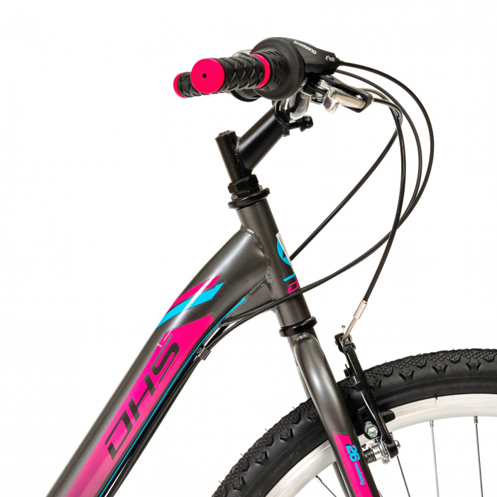 Bicicleta oras 26" DHS Modesty, cadru otel 16.5", manete revoshift,  frane V-Brake, 18 viteze [6]