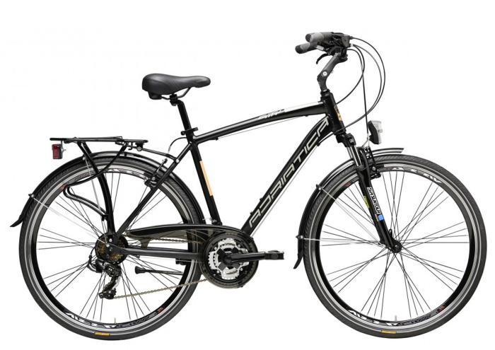 Bicicleta oras 28" ADRIATICA Sity 2 Man, cadru aluminiu 19.5", manete secventiale, frane V-Brake, 21 viteze, negru [1]