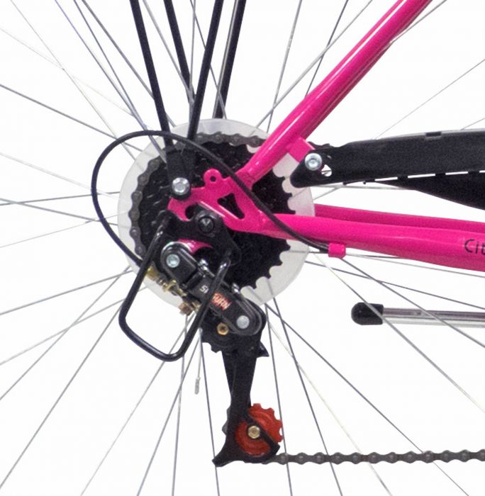 Bicicleta oras 28" BOTTARI Pisa W, cadru otel 18", frane V-Brake, 6 viteze, roz [4]