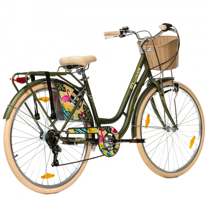 Bicicleta oras 28" DEVRON Grazia 6S, cadru otel, manete revoshift, frane V-Brake, 6 viteze [3]