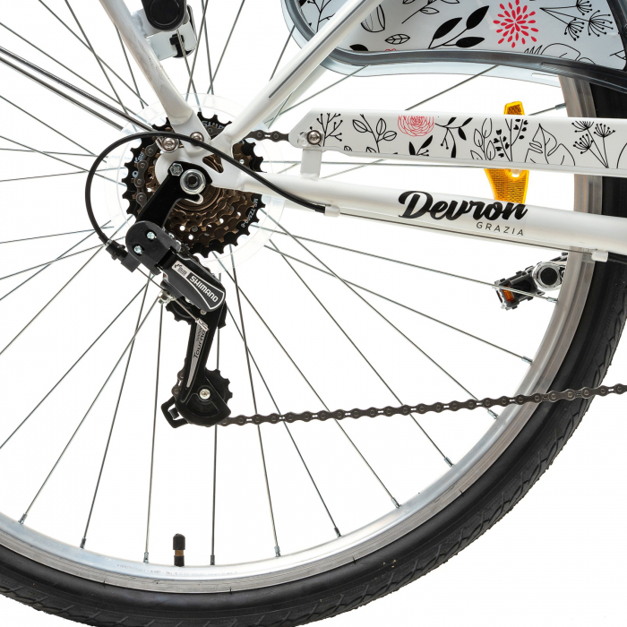 Bicicleta oras 28" DEVRON Grazia 6S, cadru otel, manete revoshift, frane V-Brake, 6 viteze [6]