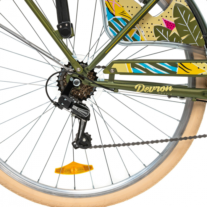 Bicicleta oras 28" DEVRON Grazia 6S, cadru otel, manete revoshift, frane V-Brake, 6 viteze [7]