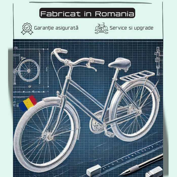 Bicicleta oras 28" DHS Citadinne 28001, cadru aluminiu 19.5", frane V-Brake, 6 viteze [10]