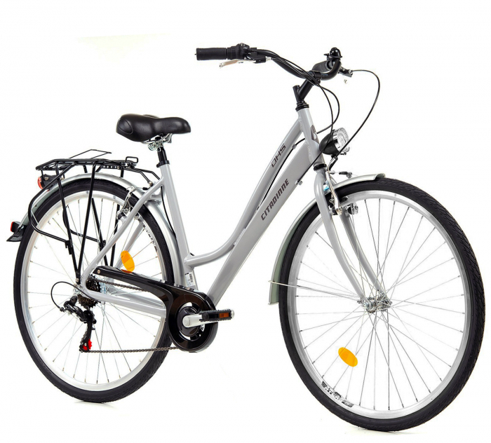 Bicicleta oras 28" DHS Citadinne 28001, cadru aluminiu 19.5", frane V-Brake, 6 viteze [2]