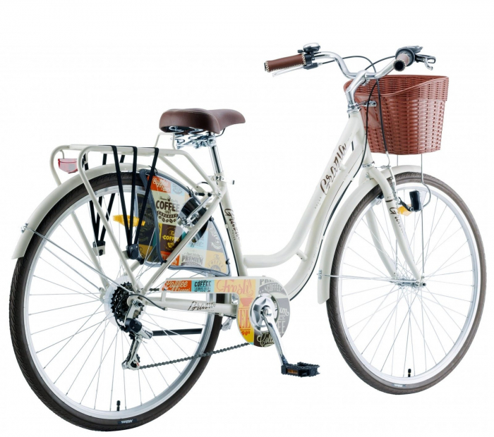 Bicicleta oras 28" POLAR Grazia Retro 6S, cadru otel, manete revoshift, frane V-Brake, 6 viteze [3]