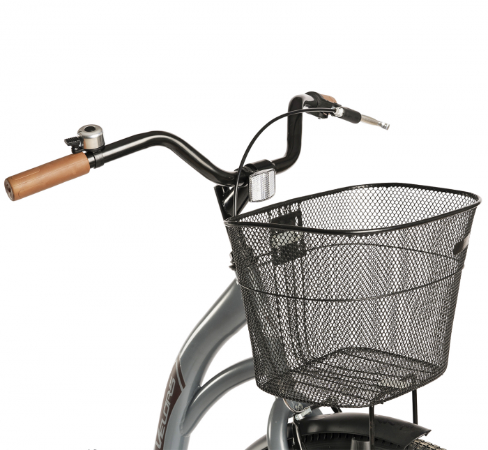 Bicicleta oras 28" VELORS Ukrayna 2894, cadru otel 20.5", frane V-Brake/torpedo, single speed, gri/maro [4]