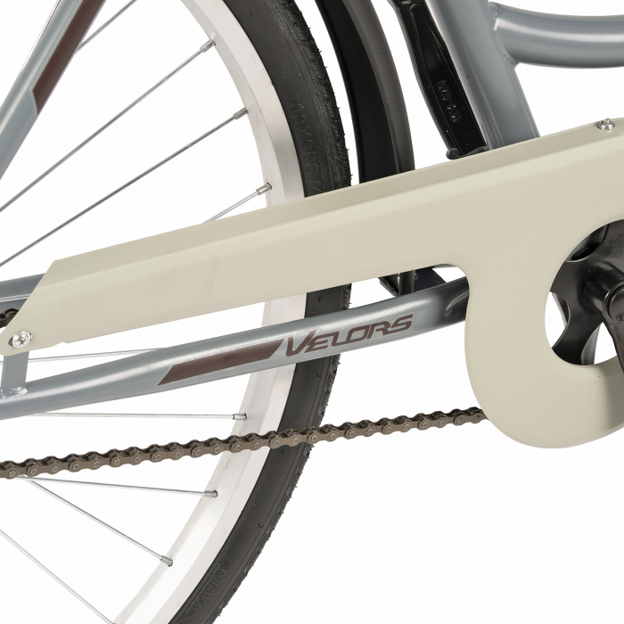 Bicicleta oras 28" VELORS Ukrayna 2894, cadru otel 20.5", frane V-Brake/torpedo, single speed, gri/maro [6]