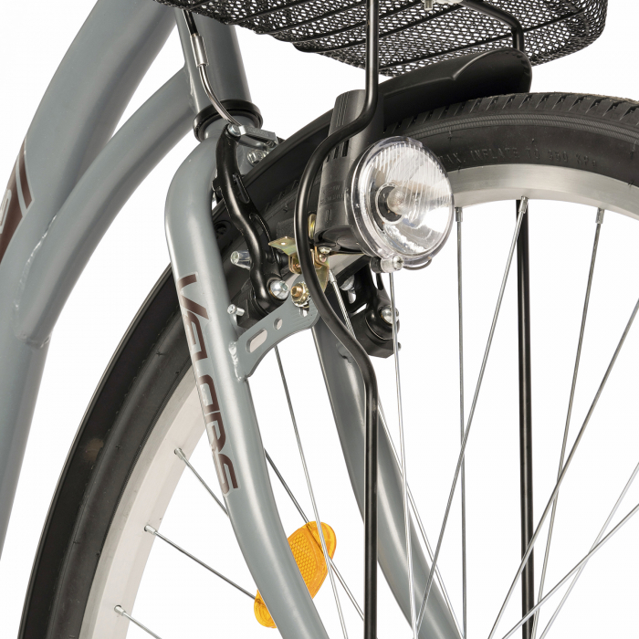 Bicicleta oras 28" VELORS Ukrayna 2894, cadru otel 20.5", frane V-Brake/torpedo, single speed, gri/maro [3]