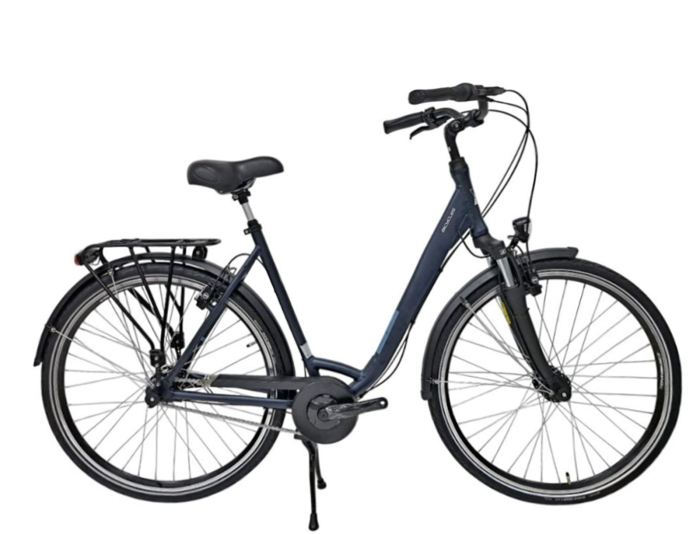 Bicicleta oras DEVRON Almeria Lady, cadru aluminiu 21.5", manete revoshift, frane V-Brake hidraulice, 7 viteze, bleumarin [2]