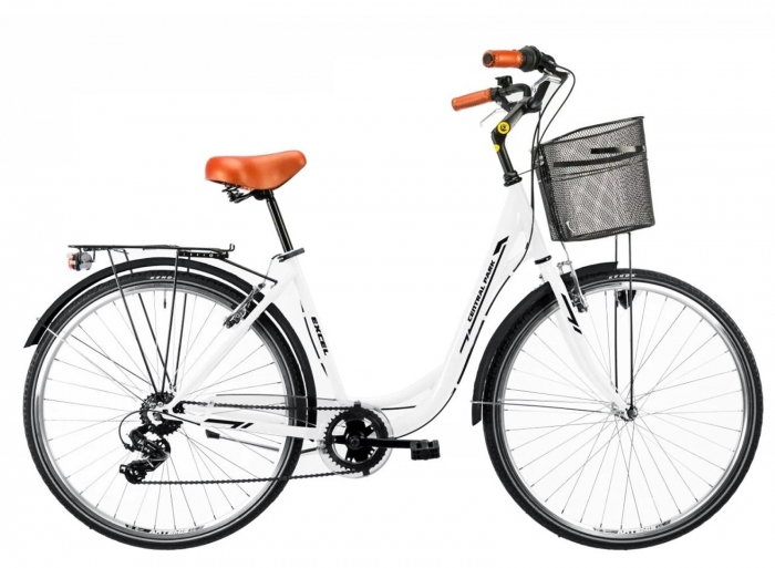 Bicicleta oras 28" DHS Central Park 2852, cadru otel 19", frane V-Brake, 6 viteze, alb [1]