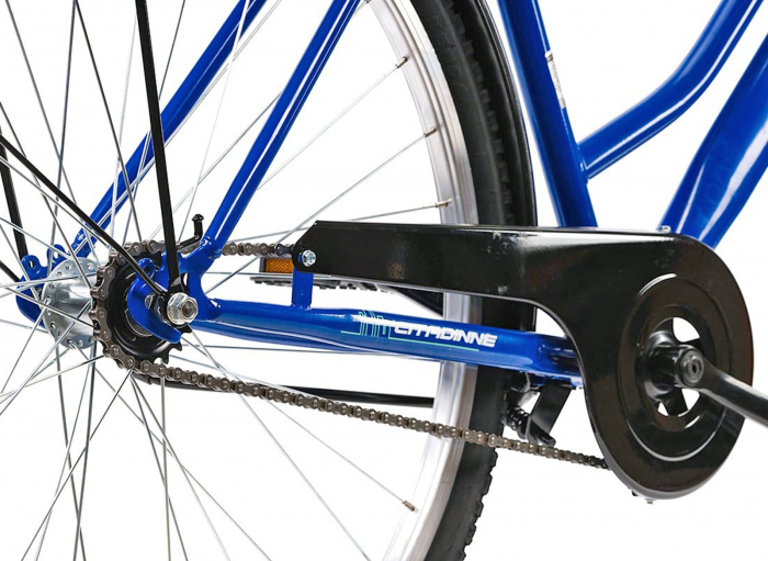 Bicicleta oras 28" CITADINNE 2812, cadru otel 20", frane V-Brake/torpedo, single speed, albastru [4]