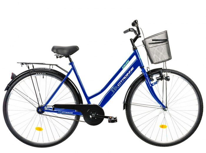 Bicicleta oras 28" CITADINNE 2812, cadru otel 20", frane V-Brake/torpedo, single speed, albastru [1]