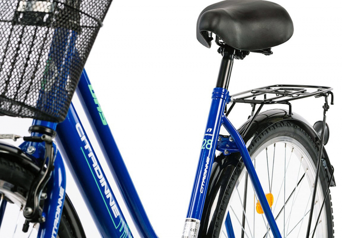 Bicicleta oras 28" CITADINNE 2812, cadru otel 20", frane V-Brake/torpedo, single speed, albastru [3]